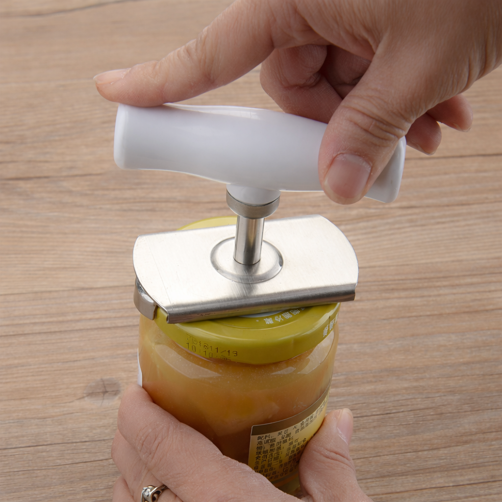 פותח צנצנות מקצועי מנירוסטה – פתיחה קלה וללא מאמץ